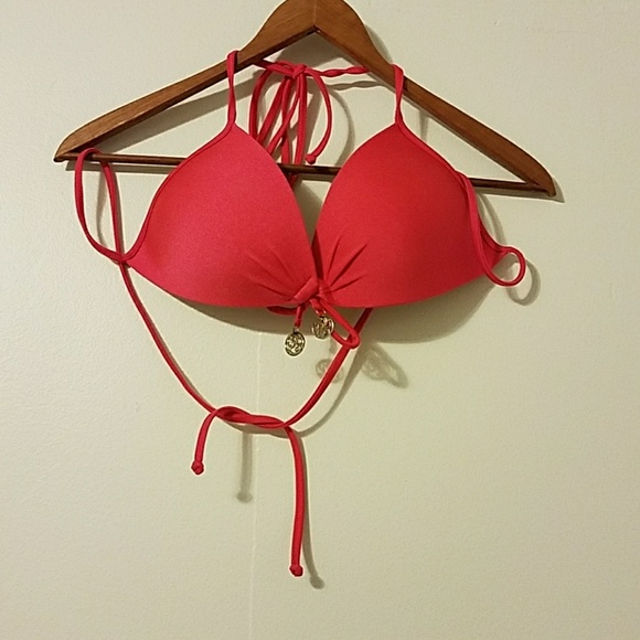 Luli Fama Other - Luli Fama Miami hot pink padded bikini top